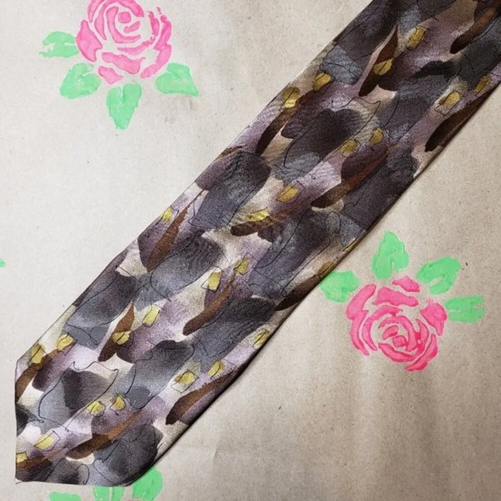 J. Garcia Tie Parrot Lust With Cigarette Burn Collection Forty-Two Neck Tie